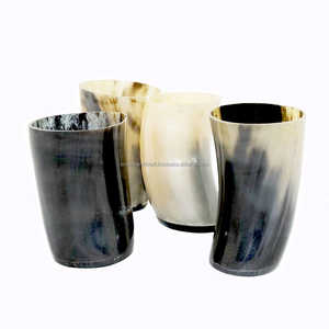 Personnalisé exquis Vintage ours boire Koi tasse fabriqués à la main en corne naturelle courte Antique sculpté Animal Style parfait affaires - Product Image 3