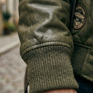 Nouvelle veste en cuir pour homme, mode hiver, fermeture éclair, style motard, grandes tailles - Product Image 5