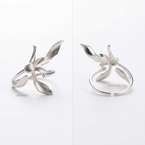 <b>925</b> <b>Silver</b> <b>Ring</b> for Women Opening <b>Ring</b> Fine <b>Silver</b> Jewelry Romantic Anniversary Flower Adjustable <b>Ring</b> Fine Jewelry for Women - Product Image 3
