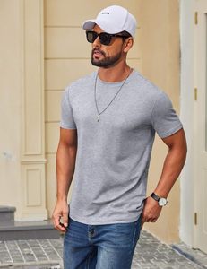 Camiseta Básica de Algodón para Hombre al por Mayor, Transpirable, de Secado Rápido, Ecológica, de Manga Corta, Lisa, Tejida, Personalizable - Product Image 2