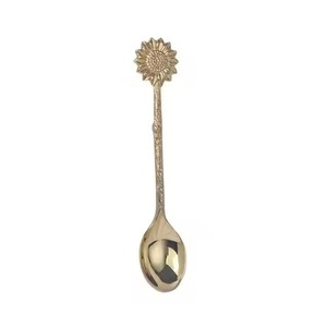 Unique Style Metal Tea <b>Spoon</b> Stainless Steel Coffee <b>Spoon</b> Sugar Stirring <b>Spoon</b> Dessert Cutlery Dining <b>Table</b> - Product Image 2