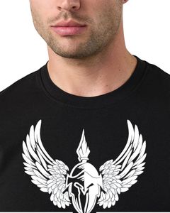 Mens Black Graphic Print T Shirt Casual Short Sleeve Cotton Tee Crew Neck Summer Streetwear Fashion Comfortable Daily Wear - Product Image 5