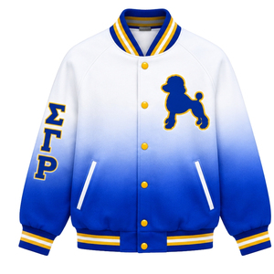Chaqueta Bomber Personalizada Sigma Gamma Rho para Mujer, Chaqueta de Moda para Hermandad Griega, Chaqueta Casual con Cierre, Fabricante Mayorista OEM ODM - Product Image 1