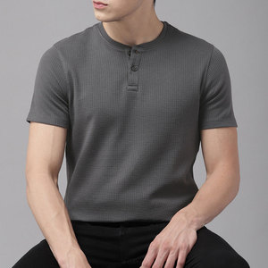 Custom Trendy Wear 2026 Market Selling Article <b>Waffle</b> T <b>Shirt</b> Pakistan Manufacturer Made Plain Look <b>Waffle</b> T <b>Shirt</b> - Product Image 4