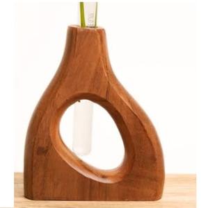 Vase à fleurs en bois de forme personnalisée, décoration, cadeau, vase en bois de qualité supérieure, design élégant, artisanat en bois, vase attrayant - Product Image 6