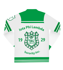 เสื้อคาร์ดิแกนปักลาย New Zeta Phi Beta คอวี สำหรับชมรมนักเรียนชายหญิง แขนยาว สีน้ำเงินขาว ลายตัวอักษร ทรงปกติ - Product Image 3