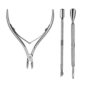 Professional Stainless Steel <b>Nail</b> <b>Tools</b> Set Including Sharp Cuticle Trimmer and Nipper with Pusher for Manicure on Fingers - Product Image 2