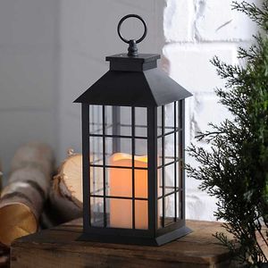 Antique finish metal <b>candle</b> <b>lantern</b> for table decor with durable frame suitable for indoor outdoor use - Product Image 1