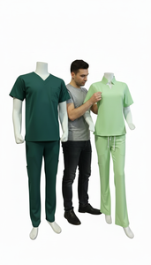 Ensemble de Blouses et Pantalons Médicaux pour Hommes et Femmes, Col en V, Respirant et Confortable, Tenue de Travail pour Soins Infirmiers, Fournisseur OEM en Gros - Product Image 5