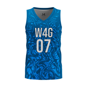 Maillot de basket-ball unisexe personnalisé, impression sublimée, évacuation de l'humidité, sans manches, col en V, vêtements de sport pour adultes - Product Image 5