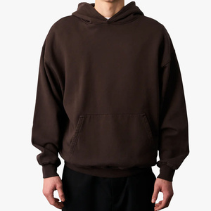 Custom Logo 440 GSM Winter Solid Oversized Terry Double Zippers Drop Shoulder Blank Regular Zip-Up Hoodie Polyester/Cotton Men - Product Image 6
