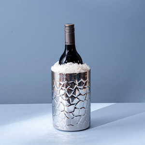 Enfriador de Vino de Acero Inoxidable de Lujo, Cubitera Martillada, Elegante Enfriador de Champán para Decoración de Bares y Restaurantes de Hoteles - Product Image 1
