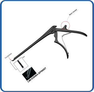 คีมตัดกระดูกเคลือบไทเทเนียมสีดำแบบไม่ติดสิ่งสกปรก ยี่ห้อ Kerrison รุ่น Laminectomy Rongeurs Manual STANDARD Ejector ทำจากสแตนเลสสตีล สามารถนึ่งฆ่าเชื้อได้ - Product Image 2