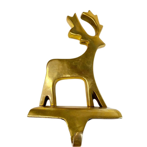 Moderno Soporte para Calcetines Navideños de Metal Plateado con Reno y Árbol de Pino, Colgador de Chimenea de Aluminio para Decoración del Hogar - Product Image 3