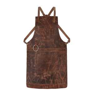 Delantal de Cuero Rústico para Parrilla, Resistente a Olores, Protección Profesional para Barbacoa al Aire Libre, LPN-0219 - Product Image 4