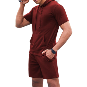 High Street Hoodie Shorts <b>Set</b> For Men's High Quality Short Sleeve Thermal Plus Size Everyday To Wear Shorts <b>Sets</b> Breathable - Product Image 5