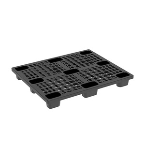 Durable PE PP Euro Pallet S41329R Entrada de 4 vías de un solo lado 120x110x14cm Uso de logística industrial de alta resistencia Paleta de un solo lado - Product Image 1