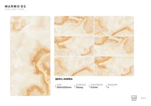 Carreaux de porcelaine brillants de haute qualité, taille 600x1200, grands carreaux pour sols et murs, pour villas, appartements et intérieurs d'hôtels - Product Image 3