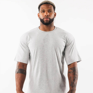 T-shirt personnalisé pour homme, col épais, 100% coton, t-shirt lourd, uni, surdimensionné, coupe ample pour homme - Product Image 1