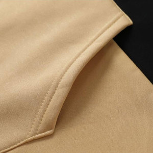 Sweat-shirt à capuche en tricot vert pour homme, coupe classique, décontracté, pour l'automne, avec blocs de couleur, 100 % coton, polaire écologique - Product Image 5