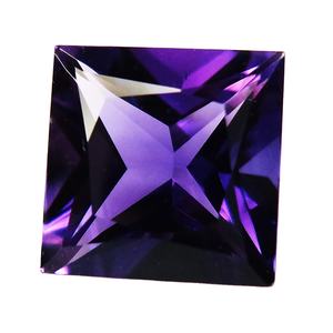Meilleure vente Top qualité naturel violet améthyste à facettes coupe carré en forme de fabrication de bijoux guérison lâche fantaisie haut pierres précieuses - Product Image 1