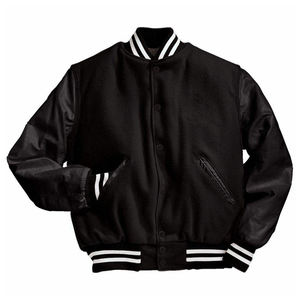 Custom Varsity Letterman <b>Jackets</b> <b>Men</b> Women Wool Canvas <b>Baseball</b> College Embroidery Print Logo Windproof Breathable Eco-Friendly - Product Image 4