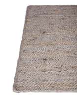 Tapis de couloir en jute gris de style vintage, tissé à la main, pour la décoration de la maison de campagne