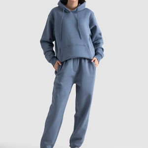 Premium Quality Winter Women's Tracksuit Set Custom 100% Cotton <b>Soft</b> Breathable Fabric OEM ODM Comfortable Two-Piece Outfit - Product Image 4