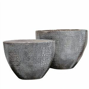 Juego de 2 floreros de Metal de aluminio, jarrón único hecho a mano de estilo nórdico, jarrón de lujo para decoración del hogar - Product Image 1