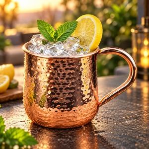 Tazas Moscow Mule de Cobre con Acabado Martillado, Calidad de Exportación, Venta al por Mayor para Bares y Restaurantes, Precio Económico, Tazas Premium para Cócteles - Product Image 1