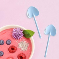 Gemaakt in Taiwan, hartvormige wegwerp lepeltjes van 9cm, voedselveilige PS plastic, schattige mini dessert/ijslepeltjes, multicolor, HACCP gecertificeerd.