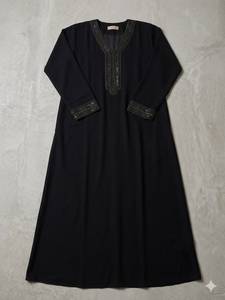 Abaya Larga Floral para Mujer, Hecha a Mano, Transpirable, Antiarrugas, con Frente Abierto, Largo hasta el Suelo, Modesta, para Bodas, Eid, Ramadán - Product Image 2