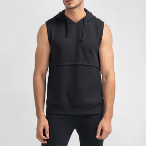 Men Bodybuilding Gym Training <b>Workout</b> Running Sleeveless <b>Hoodies</b> Regular Fit Pullover Sleeveless Hoodie For Men - Product Image 1