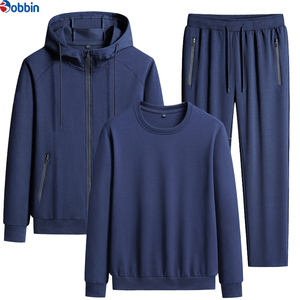 Winter Custom Logo Hooded Tracksuits <b>Mens</b> Training Fitness Sports Suit <b>Track</b> Suits Custom Sweatshirt Trousers <b>Jackets</b> 3 Pcs Sets - Product Image 2