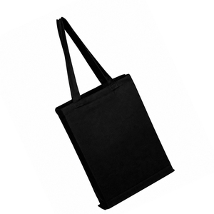 Durable <b>Hand</b> <b>Carry</b> Long Handle Shopping <b>Bag</b> With Plain Color Handles Simple Design Printed Cotton Daily Use - Product Image 3