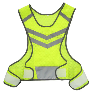 High Visibility Safety Vest <b>Reflective</b> Yellow Mesh Adjustable Straps Class 1 Work Wear Pockets - Product Image 4