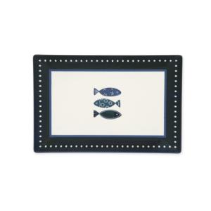 Plato de servir de cerámica Excelsa, diseño Océano, 30x20 cm, multicolor, rectangular, para vajilla. - Product Image 1