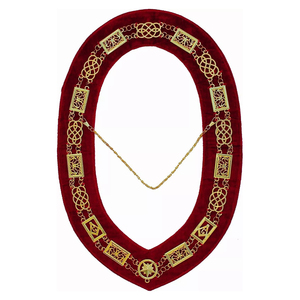 <b>Compass</b> Masonic Council Masonic <b>Chain</b> Collar Gold Plated on Velvet Best Quality Regalia Past Master Metal Masonic <b>Chain</b> Collars - Product Image 1
