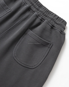 New High Street Men's Mid Waist Cotton Shorts Drawstring Closure Solid Color Casual Breathable Knitted Fabric Pockets Low MOQ - Product Image 4