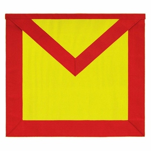17th Degree Scottish Rite Apron Red & Yellow Hand Embroidery Moire Front Pocket <b>Machine</b> Hand Embroidery features premium black - Product Image 1