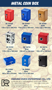 Petite boîte à monnaie en métal couleur or Kwang Hsieh promotionnelle - Product Image 4