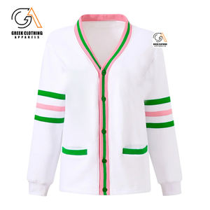 Suéter Cárdigan Largo de Punto Abierto por Delante para Mujer, Moda Alpha Kapa Soror, Otoño-Invierno, Venta al Por Mayor - Product Image 5