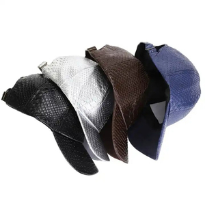 Blank Vegan Leather <b>Caps</b> for Brand Merchandise Wholesale Promotional Cheap Faux Leather <b>Caps</b> Bulk Supplier - Product Image 3