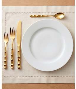 Classic <b>Antique</b> Stainless Steel Flatware Set With <b>Gold</b> Finished Perfect For Elegant Dining At Weddings And Restaurants Usage - Product Image 5