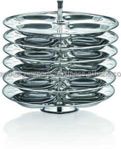 Support à idli/idiy à 6 étages en acier inoxydable avec poignée en bakélite, écologique, durable et robuste pour tous les types de cuisinières et de cuiseurs vapeur - Product Image 5