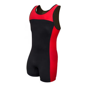 Traje de Lucha Libre Profesional Personalizado al por Mayor, Sublimado, Transpirable, de Spandex/Poliéster, para Adultos, con Diseño de Bloques de Color - Product Image 4