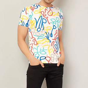 T-shirt en coton 100% pour homme, prix bas, impression par sublimation, logo personnalisé, coupe ample, vente en gros - Product Image 3