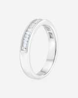 Anillo Apilable de Diamantes Cultivados en Laboratorio con Corte Baguette de 3.5mm, Oro Sólido de 14k/18k, 0.39ct, Claridad VS, Anillo de Boda Delicado y Minimalista