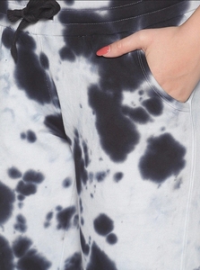 Pantalon de survêtement tie-dye pour femme, taille élastique avec cordon de serrage, décontracté, léger, en coton et élasthanne, idéal pour l'été - Product Image 6