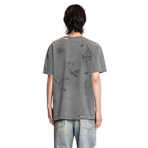 T-shirts pour hommes, design personnalisé, jersey 100% coton, logo personnalisé, séchage rapide, haute qualité, chemises décontractées pour hommes, col rond, service OEM - Product Image 4